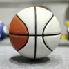 Bola de Basquete PU Laranja Mesclado Branca Tamanho 7 Bola Padrão para Treinamento de Competição Absorvente de Suor Atacado Transfronteiriço Ponto PVC
