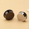 Caja de Almacenamiento de Joyas, Caja para Gemas, Caja Redonda Giratoria Transparente con Recubrimiento Metálico para Exhibición de Anillos, para Piedras Sueltas, Gemas de Colores y Diamantes