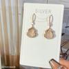 925 brincos de prata esterlina novos calcedônia feminino nicho temperamento high-end gancho de orelha requintado moda eardrop jovem orelha e