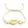 Nuevas joyas transfronterizas con temática oceánica: Pulseras naturales de estrella de mar, conchas y tortugas con elementos de vacaciones en la playa y el océano