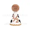 Chapéu de Pom-Pom com Estampa de Vaca Número 1/2 Coroa para Festa de Primeiro Aniversário Adereço para Foto de Bebê de Meio Ano
