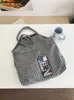 Bolsa Tote Xadrez Retrô Coreana 2025 Nova Coleção Primavera/Verão Estilo Preguiçoso para o Dia a Dia Ombro Grande Capacidade Bolsa de Lona para Estudantes