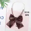 Cuello JK Lazo a Cuadros Uniforme para Foto de Graduación Estilo Universitario Japonés para Mujer Mariposa Decorativa Falda a Cuadros Mismo Cuadro Pequeño