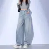 Jeans Scimitar de Color Claro para Mujer Primavera y Otoño 2025 Nuevos de Moda Pantalones de Pierna Ancha Sycamore Banana
