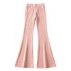 Pantalones acampanados de cintura media-baja con realce de cadera sexy para chica americana, para mujer, otoño e invierno 2023, nuevos, ajustados, elásticos, informales, de pierna ancha