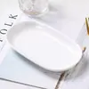 Vajilla de Hotel Vajilla al por Mayor Personalización Personalizada, Plato para Toalla Húmeda, Limpiador de Manos Hueso China Blanco Puro Ovalado Portatoallas Rectangular