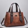 Bolsas Transfronterizas para Mujer 2025 Nuevo Estilo Empalme Simple Color de Contraste Bolso de Mano de Gama Alta Versátil Bolso Tote de Hombro Cruzado