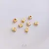 Moeda de Cobre Preserva-Cor Preenchida com Ouro 14K Lingote de Bolinho de Arroz Espaçador Hexagonal Pingente de Sino Flor de Lótus Flor de Cerejeira Acessórios para Joias DIY