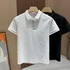 Camisa Polo de Manga Curta com Gola Reversível para Homem, Camiseta de Verão de Marca Tendência, Estilo Coreano Slim Fit, Top Versátil Tendência Novo 2025