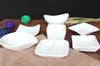 Plato de Cerámica Blanco Puro para Guarniciones, Condimentos, Salsa de Soja, Vinagre, Salsa, Plato para Huesos, Plato de Restaurante, Plato con Forma Única, Diseño Único