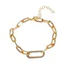 Moda Europea y Americana Estilo Punk Cadena Gruesa Forma de U Bambú Diamante Pulsera Collar Hip-hop Viento Metálico Red Social Pulsera