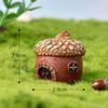 Micro-paisaje plantas suculentas jardinería decoración linda Ardilla nuez casa de pino Hoja de arce resina manualidades adornos