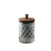 American Acacia Wood Carved Mason Storage Jar Cozinha Selada Coarsegment Garrafa Selada Transparente Mason Garrafa De Vidro Selada