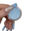 Doces de frutas nail art pó de glitter de açúcar azul e branco glitter fino pó de açúcar fosco diamante esmagado acessórios de decoração de superfície de unha DIY feitos à mão