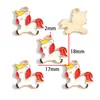 Accesorios de Joyería de Aleación con Goteo de Aceite de Dibujos Animados Colgante de Unicornio Pulsera DIY Llavero Colgante Decorativo para Bolso W697