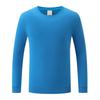 Lote de fábrica de suéter de algodón para niños con cuello redondo, logo impreso, jersey fino, ropa de clase, ropa para padres e hijos, suéter de rizo, personalización