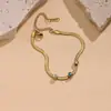 Pulsera de Doble Capa y Una Sola Capa con Mariposa y Trébol de Cinco Hojas para Mujer, Acero de Titanio, Nácar, Acero Inoxidable, No se Desvanece, Moderna y Exquisita, Varios Estilos de Joyería