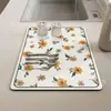 Tapete Drenante para Pia de Cozinha Americana, Tapete Absorvente de Lama de Diatomáceas para Bancada de Bar Doméstico, Tapete para Secar Louça, Jogo Americano Isolante Anti-Queimaduras