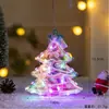 Decoración navideña en stock, luces LED de batería, luces de estrellas luminosas en la parte superior del árbol de Navidad, diseño de ventana de centro comercial para transfronterizos