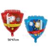 Perro Dibujo Patrulla Woof Maomao Archie Escudo Rojo y Azul Doble Cara Aluminio Globo Desmontable Regalo Infantil