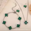 Pulseira de Trevo de Quatro Folhas Dupla Face 13mm Dopamina de Alto Padrão Transfronteiriça, Luxo Leve, Simples e Sofisticada, 18K Não Desbota