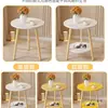 Mesa Redonda Pequeña, Mesa de Café Pequeña, Sala de Estar, Hogar, Apartamento Pequeño, Dormitorio, Mesa Pequeña, Mesa Lateral para Sofá, Mesa de Té Simple, Mini Balcón