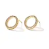 Brincos Redondos de Novo Produto Transfronteiriços Cheios de Diamantes Zircônia, Brincos de Luxo Leve de Alta Qualidade, Joias Estilo Hip-Hop, Dropshipping de Peça Única