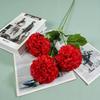 Boda nueva flor artificial bola de hibisco de 3 cabezas bola de la fortuna de múltiples cabezas base de escena de boda flor falsa belleza para el hogar