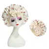 Sombrero Redondo con Cinta de Cola Larga Estampado de Cerezas Transfronterizo Sombrero para Belleza y Cuidado del Cabello Sombrero de Satén Degradado Gorro de Dormir Bestseller de Amazon