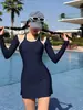 Traje de baño de una pieza estilo nuevo 2026, Traje de baño de moda para mujer, que oculta el abdomen y adelgaza, Adecuado para vacaciones en la playa y baños en aguas termales [Disponible para Dropshipping]