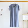 Camisola com bojo feminino verão decote V solta plus size sem aro sem costura pode ser usada fora roupa de casa feminina