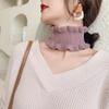 Bufanda Bufanda de Otoño e Invierno para Mujer para Mantener el Calor Estudiante Tejido Fino Baotou de Doble Propósito Jersey Protección para Orejas Cuello Manga para Cuello