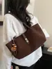 Nova Bolsa Tote Vintage Outono/Inverno 2026, Bolsa de Mão de Grande Capacidade para Mulheres, Bolsa de Ombro Simples para o Dia a Dia, Bolsa Cesta