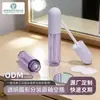 Tubo de brillo de labios portátil de 3 ml de gran capacidad simple, tubo redondo transparente morado para brillo de labios, tubo vacío, material de embalaje personalizado