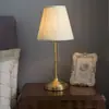 Lámpara de noche vintage para dormitorio, luz de lujo nórdico americano, moderna minimalista europea, de escritorio creativa, acogedora, con cordón, lámpara de mesa pequeña