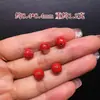 Arena roja natural de alto contenido seis palabras palabras verdaderas cuentas redondas arena voladora en el agua cuentas sueltas accesorios pulsera cinabrio lema de cinabrio venta al por mayor