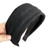 Faixa de Cabeça Minimalista Estilo Coreano Cor Melange Camurça Aba Larga Veludo, Faixa de Cabeça Stylish High-Top, Presilha de Cabelo para Mulheres