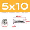 Acero Inoxidable 304 Kt Tornillo de Cola para Fresado M3M4M5 Cabeza Avellanada Cruz Cola Plana Cola de Corte Tornillo Autorroscante Antiaflojamiento