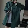 2025 Otoño Nuevo Estilo Celebridad de Internet Casual Camisa Chaqueta para Mujer Manga Larga Suelta Versátil Ropa Exterior Trendy