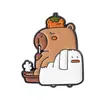 Broche Fofo Novo de Dados de Mahjong Kapibala Transfronteiriço Série Criativa de Desenho Animado Capivara Fofa Pin