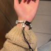 Pulseira de Gato de Cerâmica com Crânio de Corda Colorida, Contas Budistas, Verão Feminino 2024, Nova Pulseira de Alta Qualidade, Doce e Descolada, Melhor Amigo, Feita à Mão