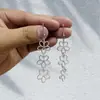 Pendientes Colgantes de Plata con Forma de Flor Transfronterizos Pendientes Joyería en Espiral Amante de las Espirales Vórtice Regalo Venta Directa de Fábrica Venta al por Mayor