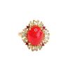 Anillo de Ágata Natural Guan Yu Anillo de Calcedonia Rojo Sangre de Paloma Joyería para Mujer Venta al por Mayor en Vivo Dropshipping S4112701L