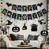 Banderines Temáticos de Halloween Transfronterizos, Accesorios de Decoración de Feliz Halloween, Guirnaldas, Decoraciones Colgantes en Espiral
