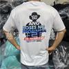 Gran suministro de camisas blancas de cuello redondo desechables baratas para elecciones presidenciales de congresistas filipinos con estampado publicitario de cabeza.