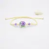 Pulseira Tecida à Mão de Fornecedor Fabricante Pulseira de Narciso Seco Folha Verde Pulseira Fresca e Doce Joias Quentes de Venda Transfronteiriça