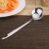 Cuchara de sopa de acero inoxidable Colador mango de flor grabado cuchara de cocina grulla concha de sopa de acero inoxidable drenaje de sopa fábrica venta al por mayor regalos