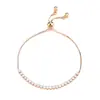 Pulseira de Moda Minimalista Versátil para Mulheres com Zircônia de 5mm, Imitação de Moissanita, Design de Fileira Única em 2 Estilos