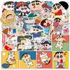 50 lápis de cera pequenos novos personagens de desenhos animados fofos adesivos de desenhos animados à prova d'água papelaria caderno adesivo atacado