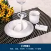 Vajilla de cerámica para presentación de hotel: juego de cuatro piezas, juego de cinco piezas, juego de tres piezas para presentación de restaurante, incluyendo platos, tazones, cucharas y platitos para huesos